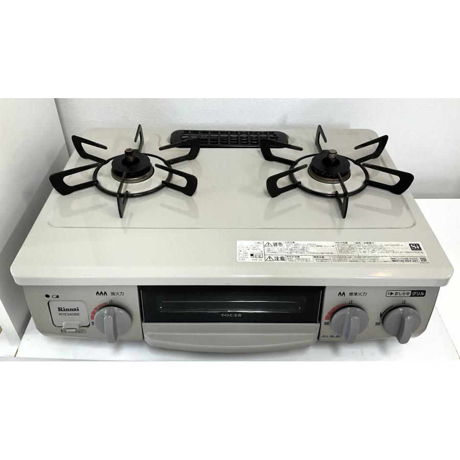 リンナイ（Rinnai） ガスコンロ 都市ガス用 2022年製 RTE340BEL 左強火
