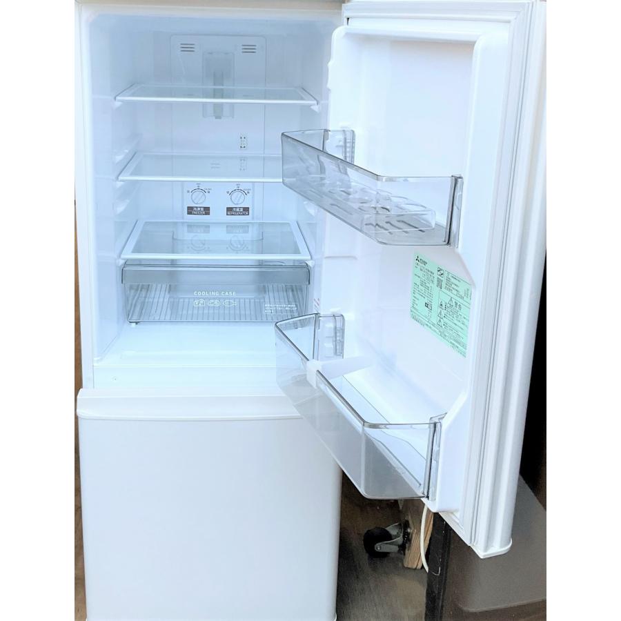 【美品】2023年製 三菱電機 MR-P15H-H 146L マットチャコール 三菱（MITSUBISHI） 冷蔵庫 2ドア 146L 2023製 MR-P15H マット