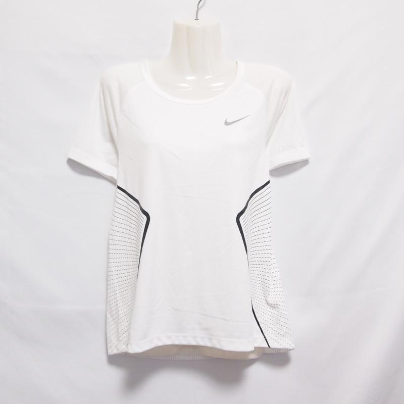 8SM2 NIKE プリントTシャツ　ホワイト　L レディース　スポーツ　古着 NIKE（ナイキ） 古着 レディースM NIKE/ナイキ WS DRI-FIT