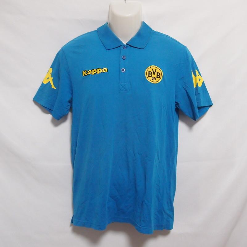 古着 メンズL KAPPA/カッパ BVB ボルシアドルトムント ポロシャツ 半袖 ブルー :fg3262:新品・古着 スポーツ用品店