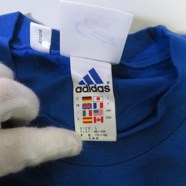 古着 メンズL adidas/アディダス サッカー 日本代表 応援Tシャツ  Go For 2006 ブルー 546891｜recycle-sports｜07