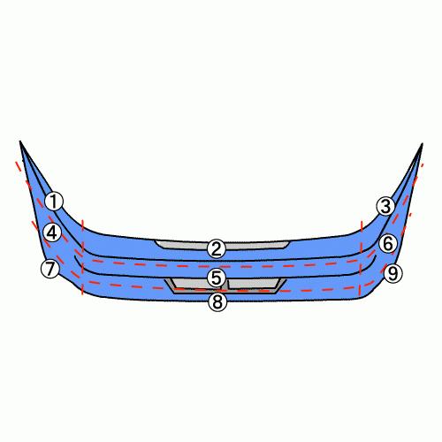 デリカD5 3DA-CV1W リアバンパー カバー X37 6410D305XA : ファースト