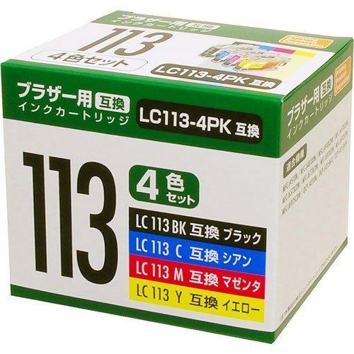 【未使用品】PPC ブラザー用互換インク（4色パック） PP-BLC113-4P｜recyclekaden