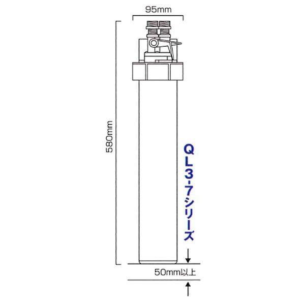 新品）エバーピュア 浄水器 飲料水・製氷機用 QL3-7CB5 : 厨房は