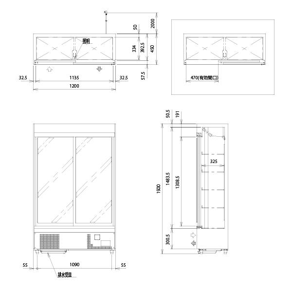 フクシマガリレイ （新品）フクシマガリレイ リーチイン冷蔵ショー