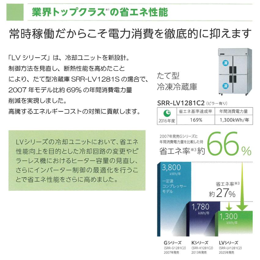 Panasonic 冷凍庫 SRR-J961CVSA 4ドア パナソニック 業務用縦型4ドア冷凍冷蔵庫 SRR-J961CVSA