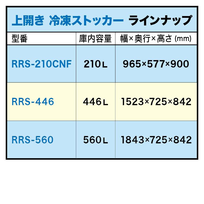 新品 冷凍ストッカー 業務用 冷凍庫 446L 急速冷凍機能付 RRS-446 レマコムの画像