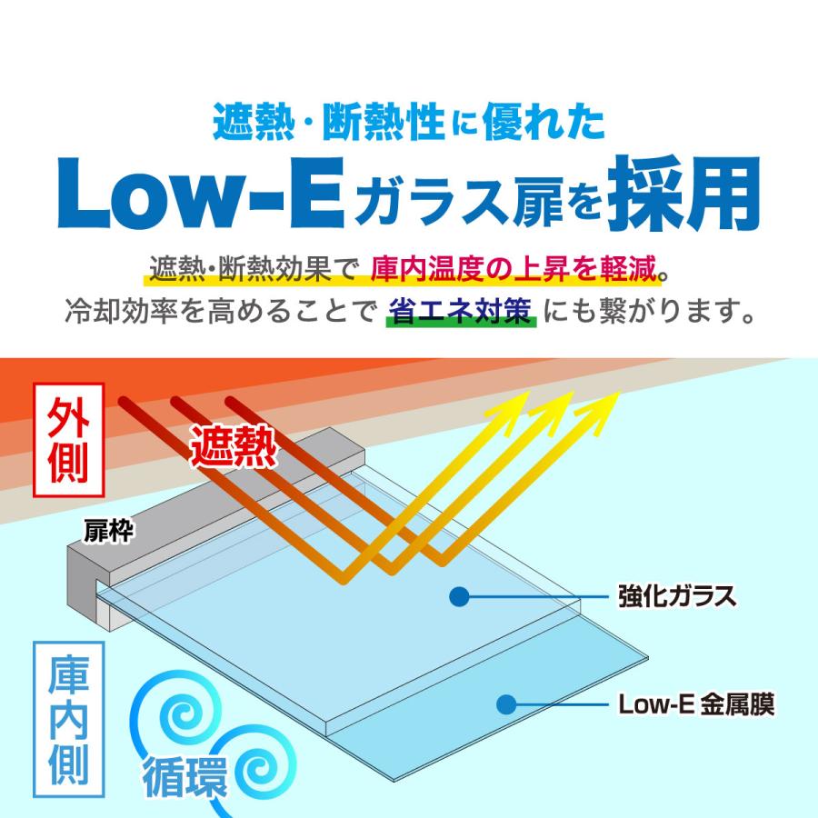 レマコム 冷凍ショーケース スライド扉 356L RCIS-356F 三温度帯対応 