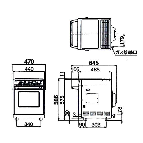 リンナイ 高速ガスオーブン RCK-10M(a) LPガス リンナイ 卓上ガスオーブン コンベック RCK-10AS 卓上ガス高速