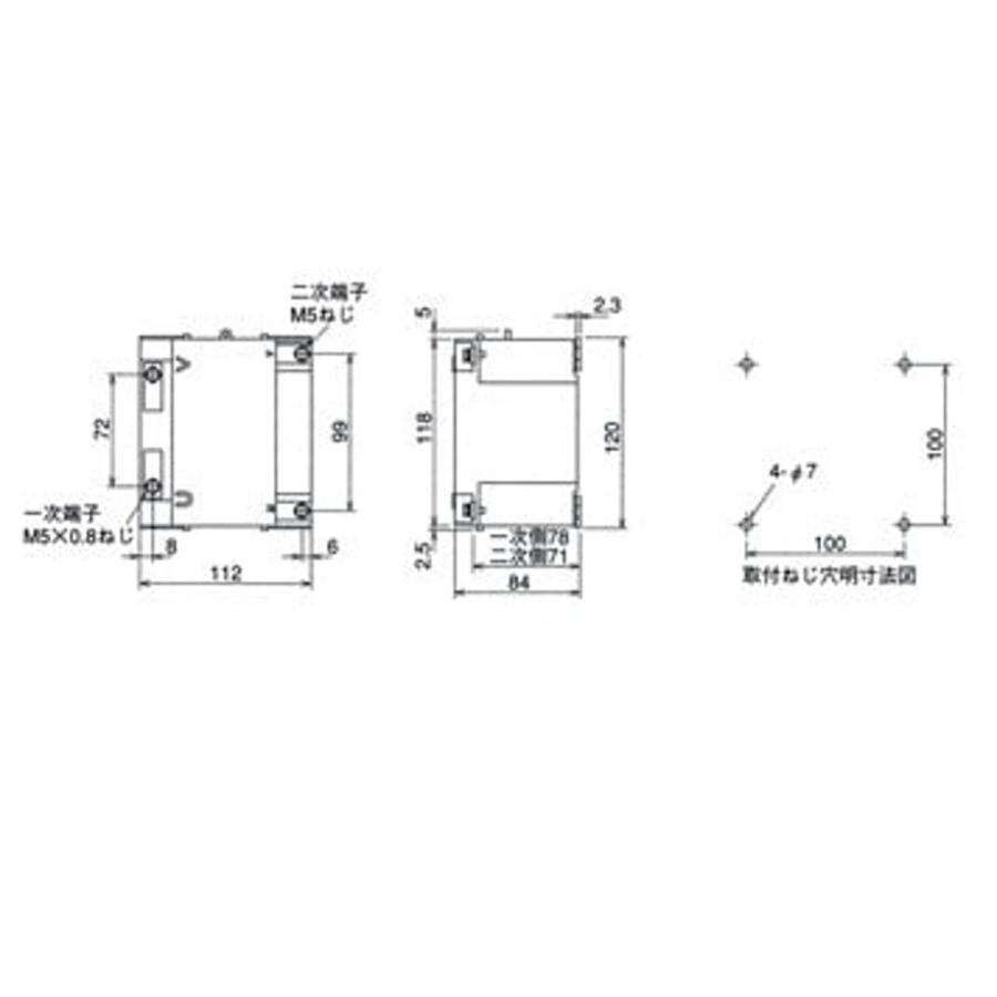 三菱電機 低圧計器用変圧器 PE-15 440/110V 定格負担(VA)15 変圧比(V 