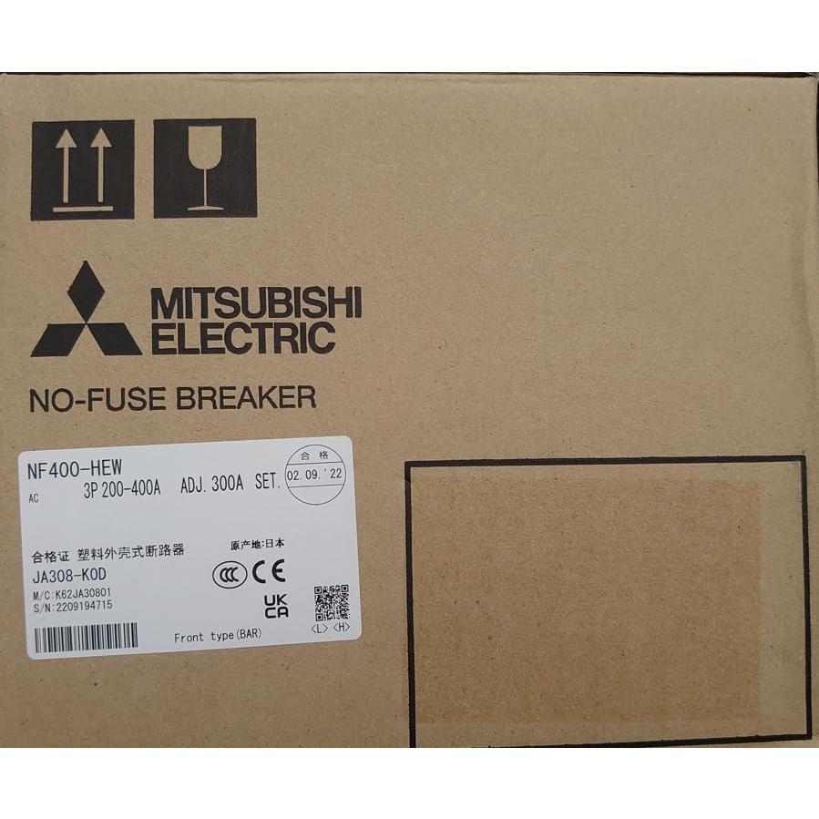 三菱電機 高性能ノーヒューズ遮断器 NF400-HEW 3P 300A 可調整 三菱電機 高性能ノーヒューズ遮断器 NF400-HEW 3P 300A 可調整