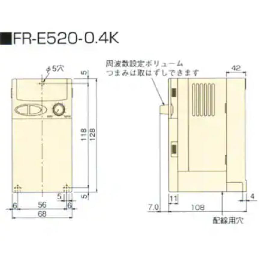 三菱電機（MITSUBISHI ELECTRIC） FR-E520-0.4K インバータ FREQROL