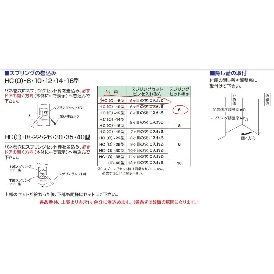 オートパワーヒンジ HC-8型 防火ドア用 HC-8CHB（N-8取替用）日本ドアーチェック製造株式会社【左開き（左勝手）?ドアを押して左に開く場合｜recycleproshop｜05