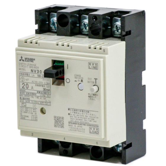 漏電遮断器 3P30A30ｍA 100-230VAC NV30-CS3P30A30mA 三菱電機（MITSUBISHI ELECTRIC） NV30-CS 3P 20A 30MA (漏電遮断器