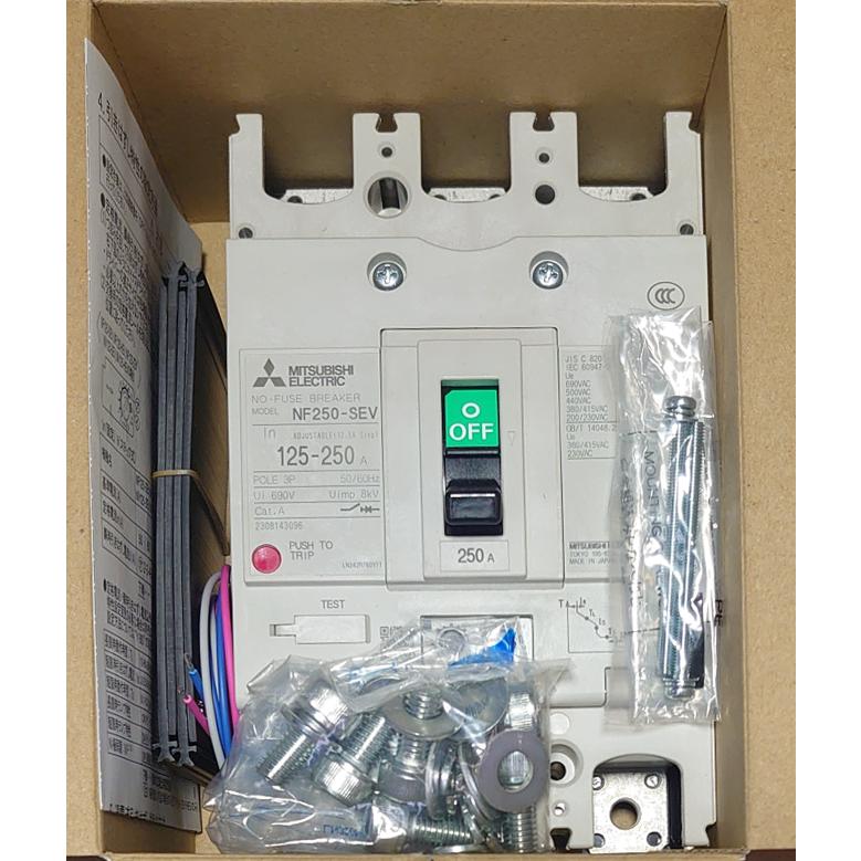 三菱電機 ノーヒューズ遮断器(一般用途)NF250-SEV 3P 250A(125 三菱電機 ノーヒューズ遮断器(一般用途)NF250-SEV 3P 250A(125