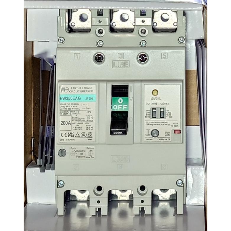 富士電機 一般配線用漏電遮断器 G-TWINシリーズ EW250EAG-3P200K 定格 