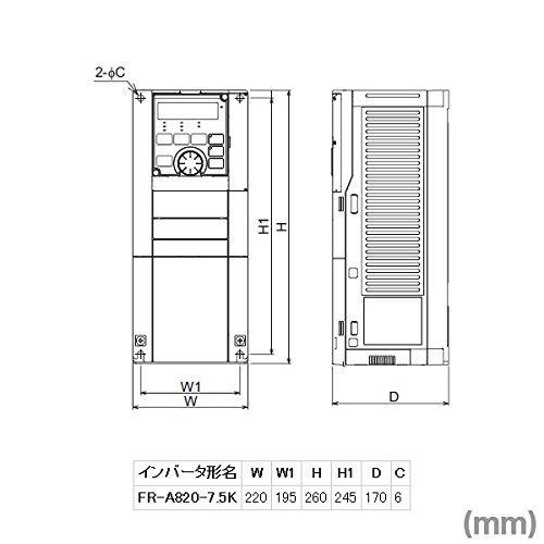 三菱電機（MITSUBISHI ELECTRIC） FR-A820-7.5K-1(旧型番:FR-A820-7.5K