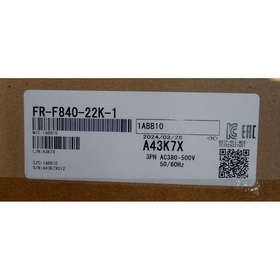 三菱電機（MITSUBISHI ELECTRIC） FR-F840-22K-1 ファン・ポンプ用