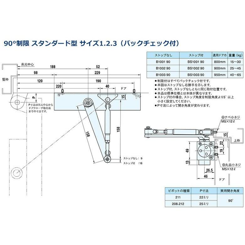 ドアクローザー RYOBI 1000シリーズ B1007 UC ステンカラー 【ふるさと割】