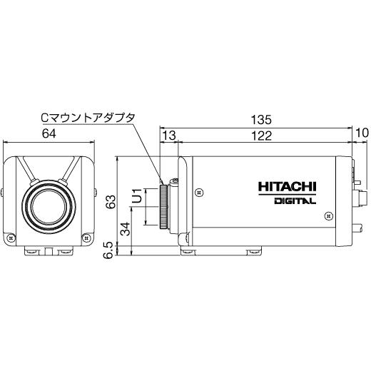 日立（HITACHI） 日立国際電気 監視用カラーカメラ KP-D56解像度 480TV