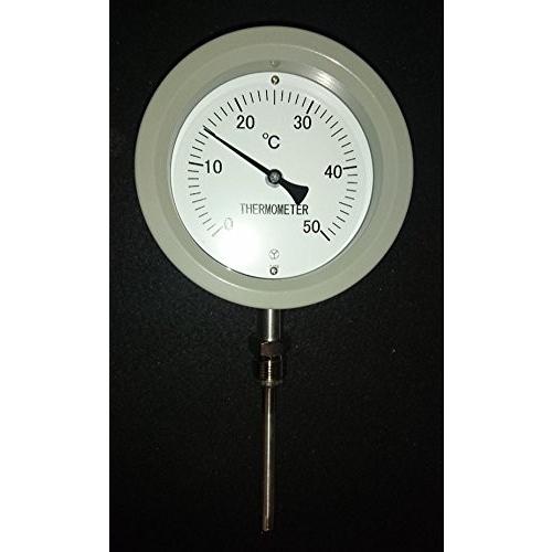 横河計器製作所ATB100H 屋外型バイメタル式温度計選定表レンジ-0〜50℃ 接続:R1/2 Cu保護管(φ11) 感温部:L=75 用