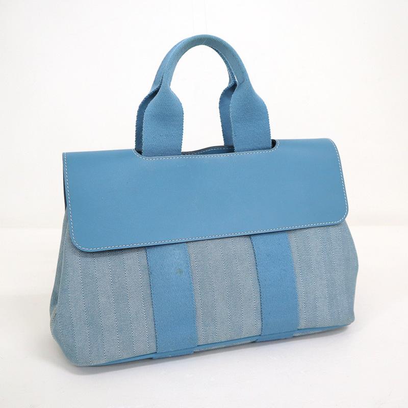 HERMES】エルメス ヴァルパライソPM ハンドバッグ トワルシェブロン  