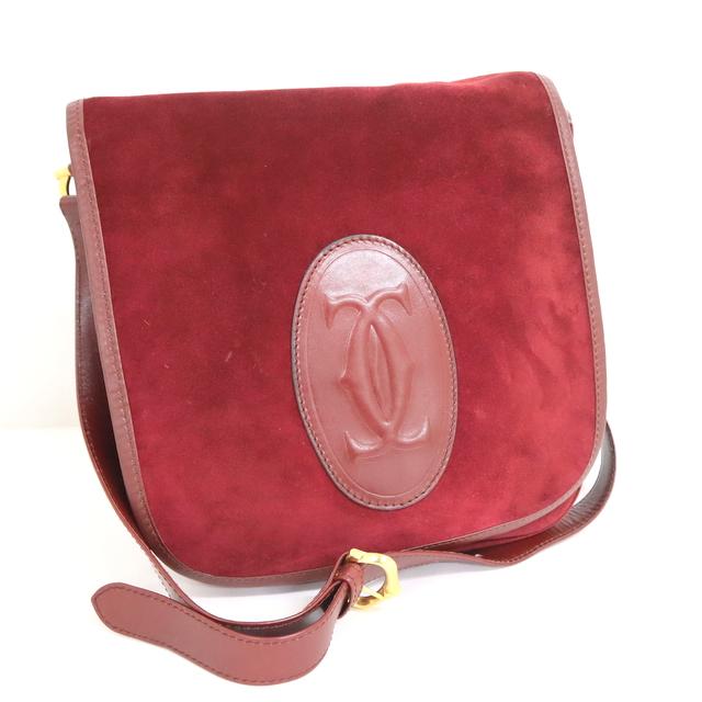 Cartier カルティエ マストラインスエードレザーショルダーバッグ