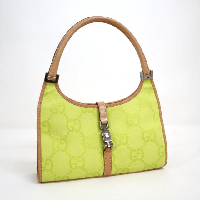 GUCCI】グッチ ショルダーバッグ ジャッキーGG キャンバス×レザー 