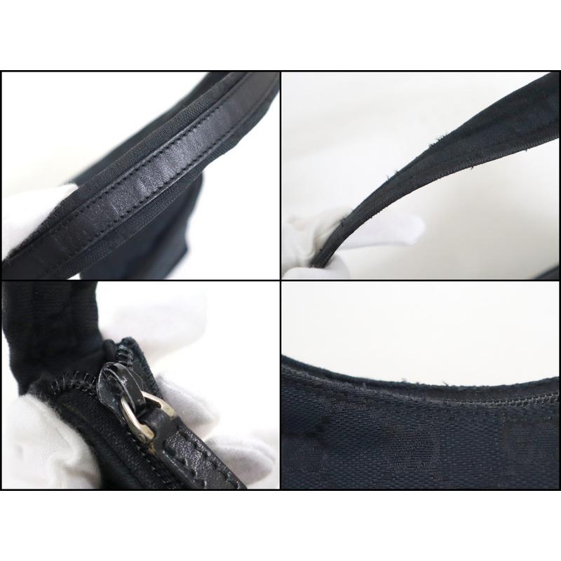 GUCCI】グッチ ワンショルダーバッグ GGキャンバス ブラック 001 GUCCI】グッチ ワンショルダーバッグ GGキャンバス ブラック 001