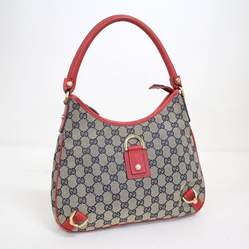 GUCCI グッチ ショルダーバッグ アビーライン キャンバス 赤 GG
