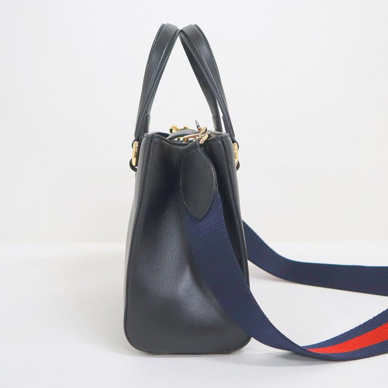 GUCCI】グッチ シルヴィ 2WAYハンドバッグ シェリーライン レザー 