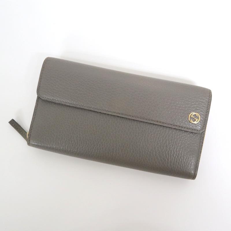 GUCCI】グッチ 長財布 ラウンドファスナー インターロッキングG