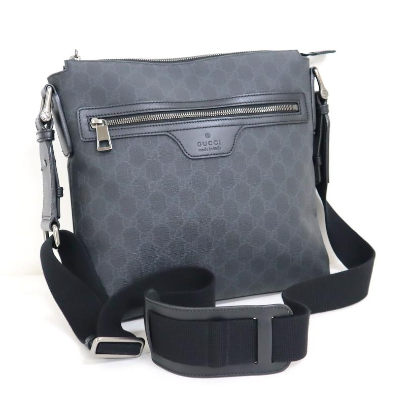 GUCCI】グッチ ショルダーバッグ GGスプリーム PVCキャンバス×レザー