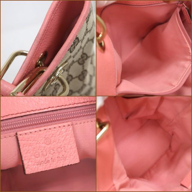 GUCCI】グッチ トートバッグ GGキャンバス レザー ベージュx GUCCI】グッチ トートバッグ GGキャンバス レザー ベージュx