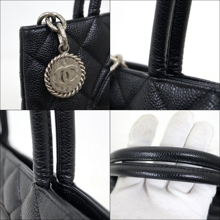 【CHANEL】シャネル 復刻トートバック  ココマーク キャビアスキン ブラック×シルバー金具 A01804【中古】【代金引換不可】/hm09867ik｜recycleshopdream｜05