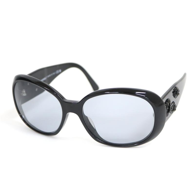 CHANEL】シャネル カメリアサングラス ブラック 5113 56□16_130【中古 