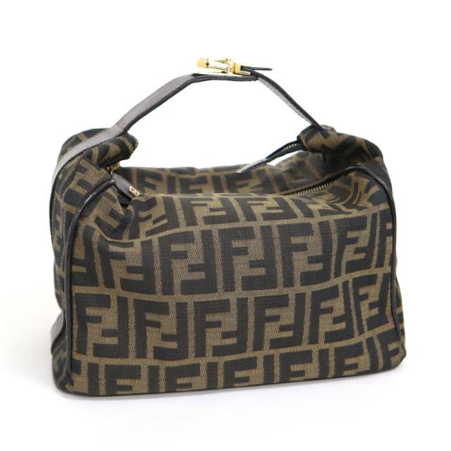 ◇美品◇ FENDI ズッカ アクセサリーポーチ キャンバス レザー