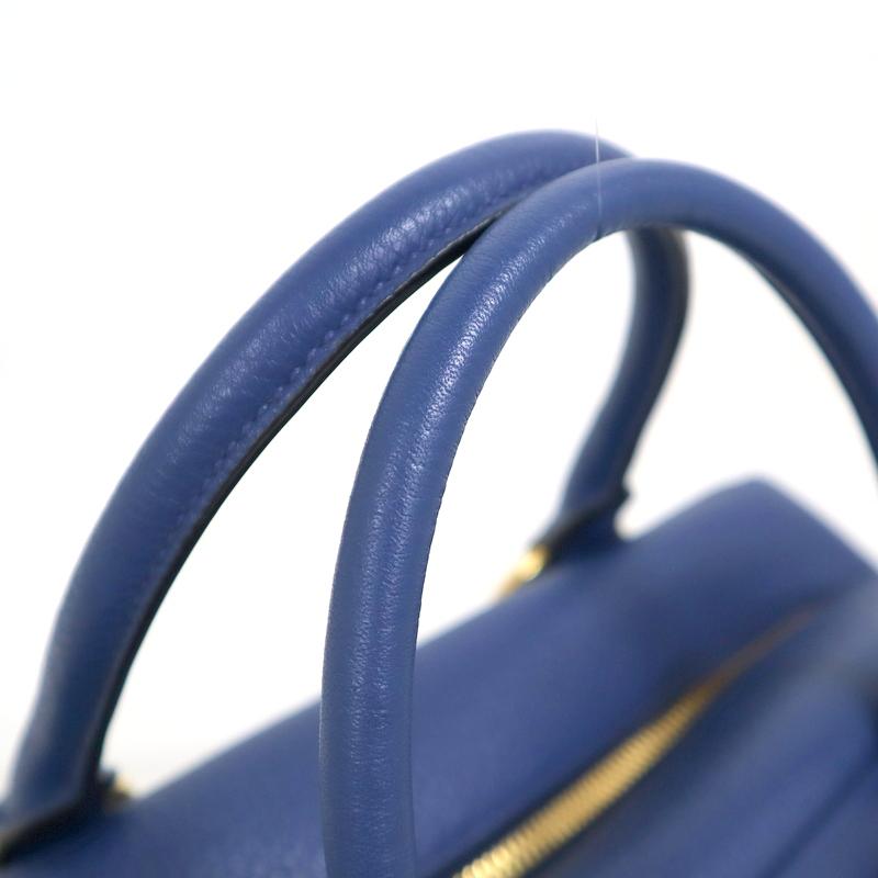 PRADA】プラダ ミニボストンバッグ ヴィッテロ フェニックス ブルー  