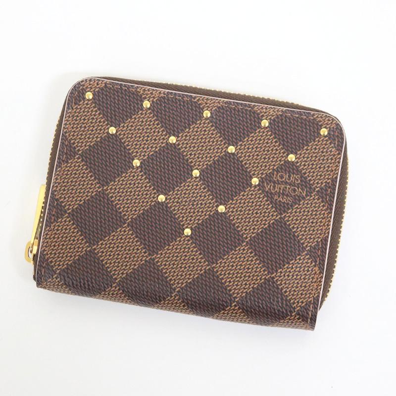 LOUIS VUITTON】ルイヴィトン ジッピーコインパース ダミエ スタッズ 
