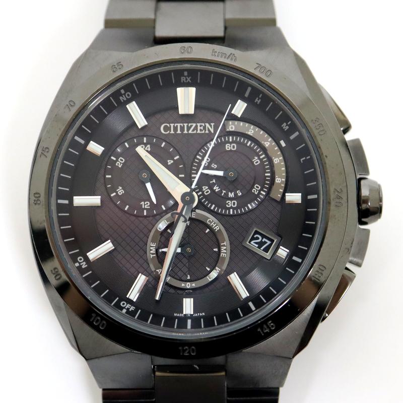 CITIZEN】シチズン アテッサ 電波ソーラー チタン ブラック文字盤 