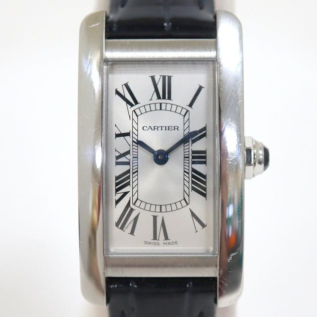 Cartier】カルティエ タンクアメリカンSM レディース時計 SS QZ  