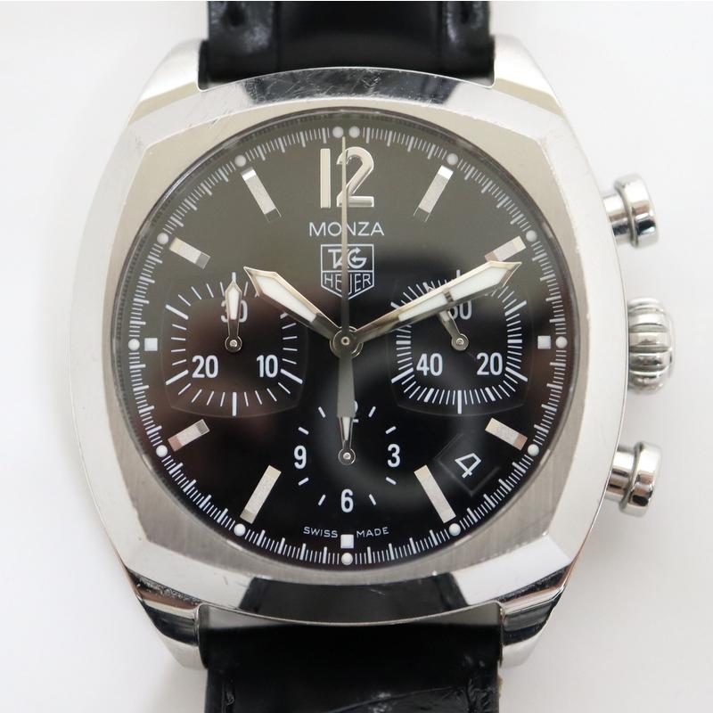 TAG HEUER】タグホイヤー モンツァ 腕時計 CR2113-0 ブラック文字盤 SS