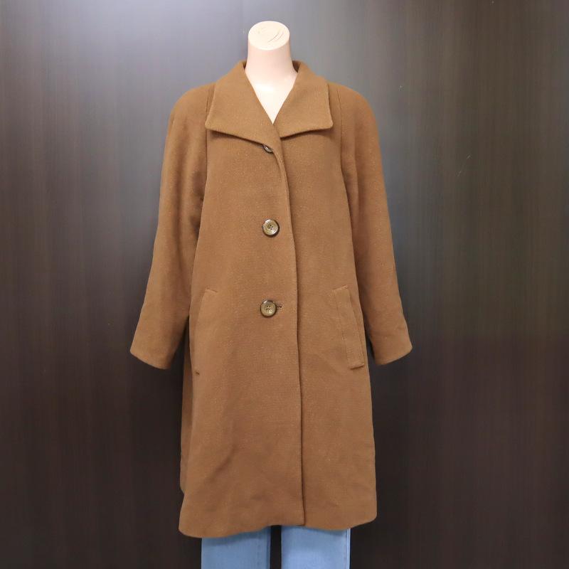 LEONARD FASHION】レオナール ロングコート 毛×アンゴラ×絹 