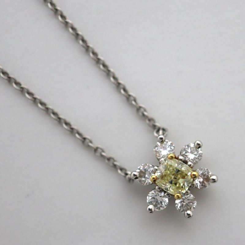 【TIFFANY＆CO.】　ティファニー　バターカップ　ネックレス　Pt950×750 TIFFANY&Co.】ティファニー バターカップ ネックレス イエロー