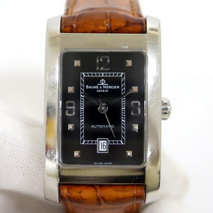 BAUME & MERCIER】ボーム&メルシエ 腕時計 自動巻き SS×レザーベルト 