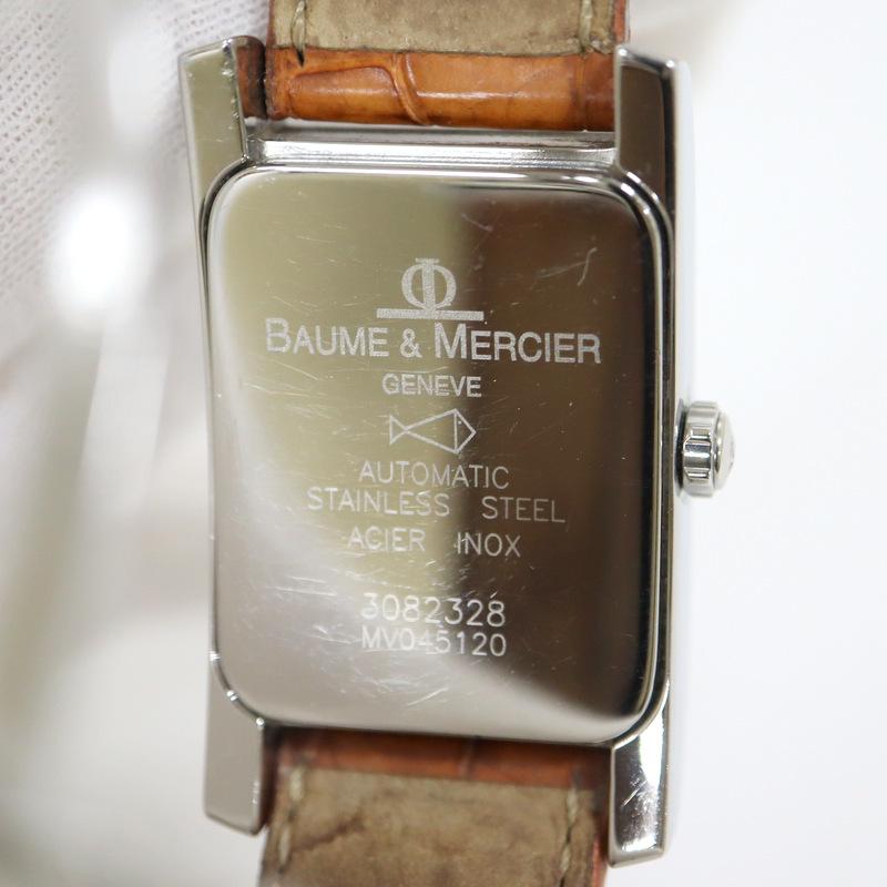 BAUME & MERCIER】ボーム&メルシエ 腕時計 自動巻き SS×レザーベルト 