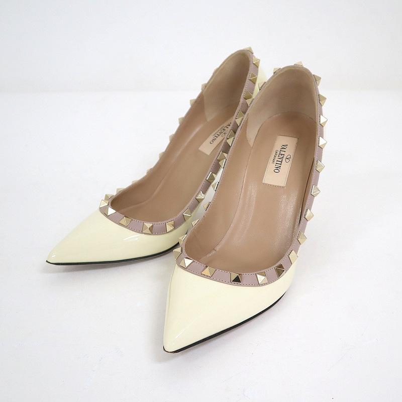 VALENTINO GARAVANI】エナメル・ロックスタッズ・パンプス