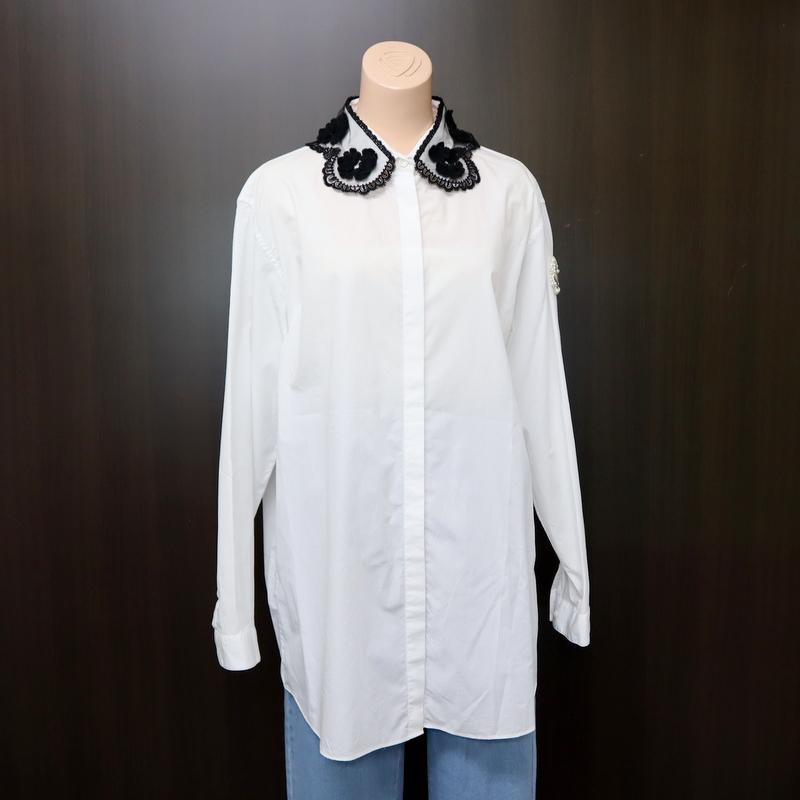 MONCLER】モンクレール ブラウス 襟元レース レディース【中古】【代金  