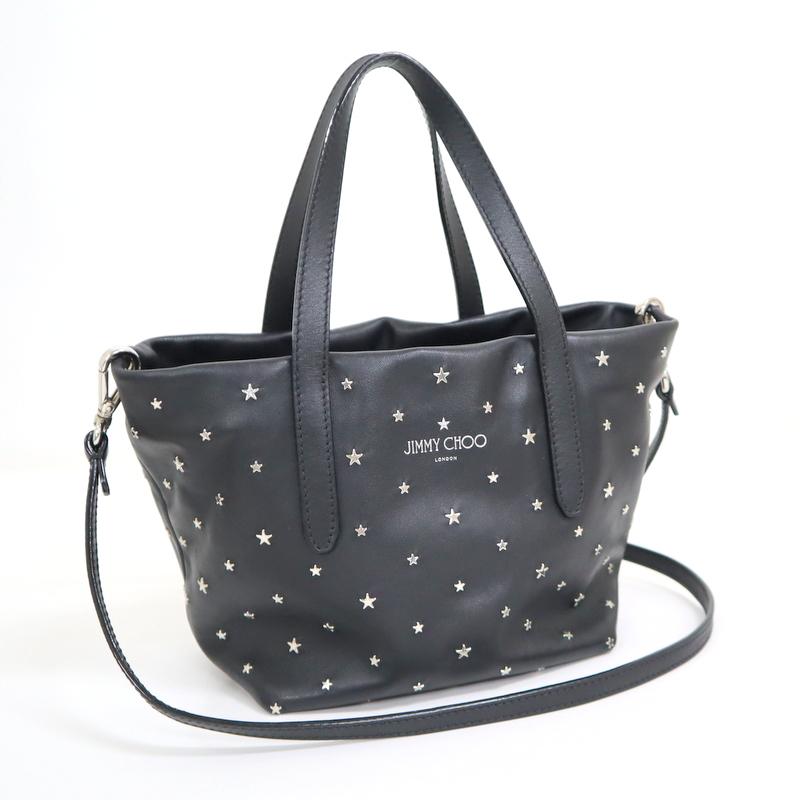 JIMMY CHOO】ジミーチュウ MINISARA ハンドバッグ 2WAY ブラック 