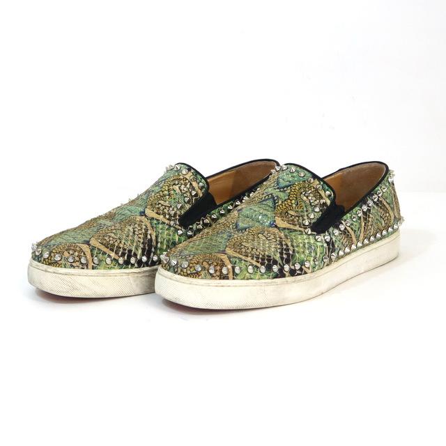 CHRISTIAN LOUBOUTIN】クリスチャンルブタン スリッポン ピックボート 